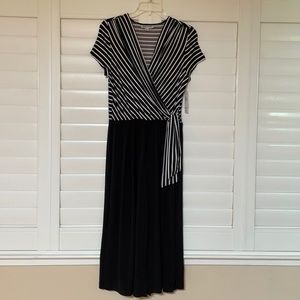 Black & white striped jumpsuit by Shelby & Palmer